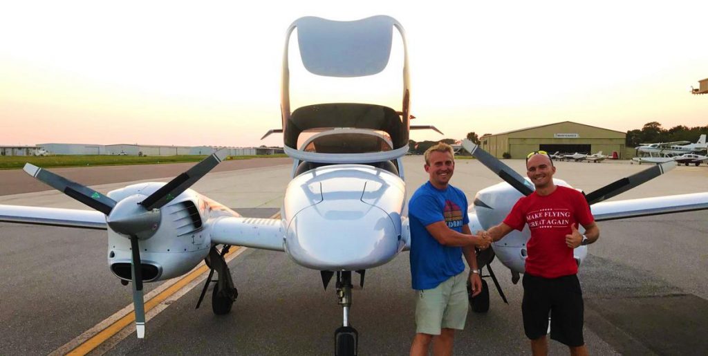 passed checkride da-42 fly8ma